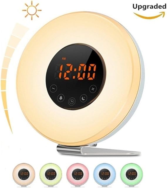 Sunrise Alarm Clock Wake Up Light, [2017 Upgraded] Sunrise Sunset Simulator Digital