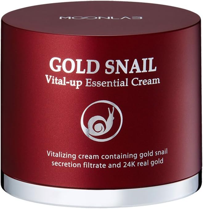 [MOONLAB] Gold Snail Vital-up Essential Cream – Increase Skin Vitality and Enhance the Skin’s Natural Radiance, Contains 24K Pure Gold and Snail Secretion Filtrate, 50g / 1.76 fl. oz