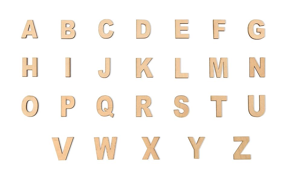 Your Choice of Alphabet Letter. Arial Font. 2" 16" Sizes