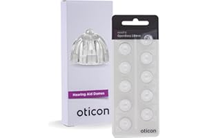OTTO TECH Genuine Oticon Minifit Open Bass 10mm (0.39 inches - Large) Hearing Aid Domes, OEM Denmark Replacements, Authentic Accessories for Optimal Performance -1 Pack/10 Domes Total