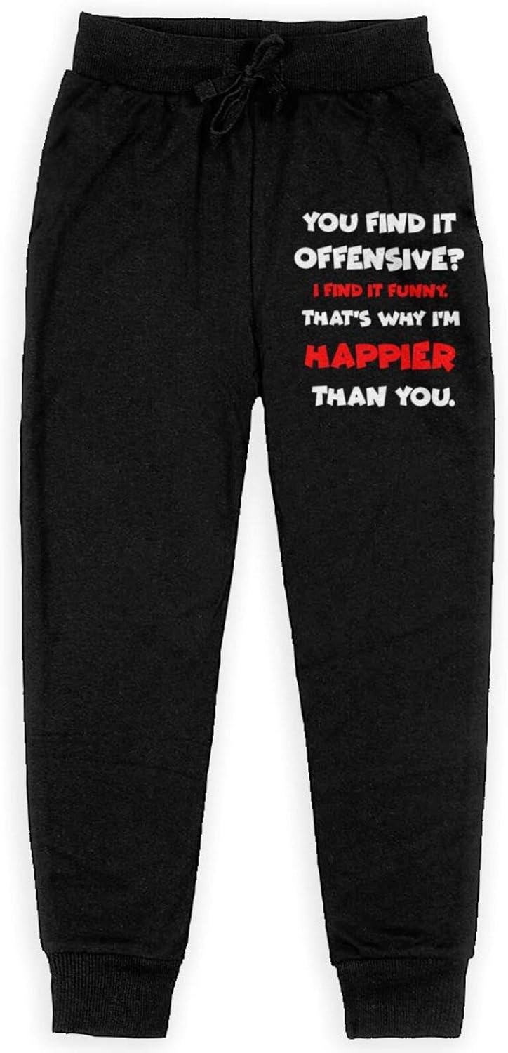COOLSPORTBOY You Find It Offensive I Find It Funny Sweatpants for Teen