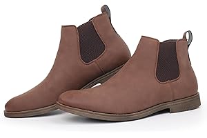 Hawkwell Men's Plus Size Chelsea Boots Classic Casual Dress Ankle Boots in Regular and Plus Sizes