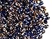 10gr Czech Two Hole Seed Beads SuperDuo 2,5x5 mm SAPPHIRE CAPRI GOLD