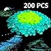 200PCS Glow in The Dark Garden Pebbles,Glow Stones Rocks for Walkways Outdoor Decor Aquarium Fish Tank Garden Decorative Stones for Path Lawn Yard Walkway - Blue/Green