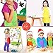 12 Pack Children’s Apron 13 X 19 Inches With 14 Inch Ties Assorted Colors, For Art And Baking - Great For Kitchen, Classroom, Arts & Crafts, Painting Activity – By Kidsco