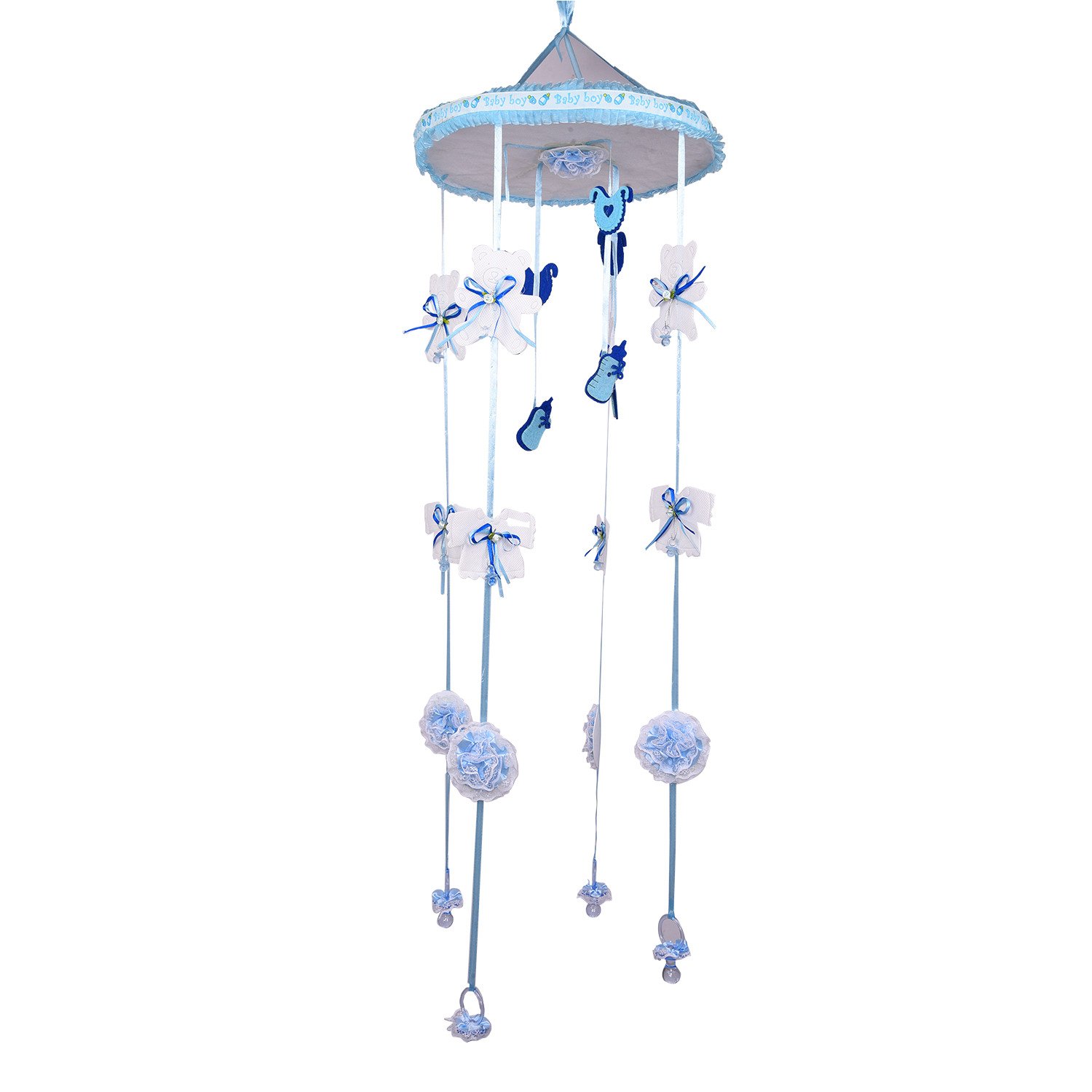 Party Butiko Blue Baby Boy Crib Bedroom Shower Ceiling Hanging