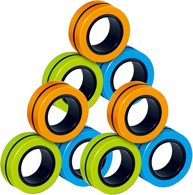 Ring,9 Pcs Durables Soulagement du Stress Anneaux Magnétiques