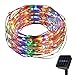 ANTSIR Outdoor Solar Powered Copper Wire String Lights,200 LEDs 66ft 8 Modes,Waterproof for Landscape,Garden,Trees,Weddings,Parties