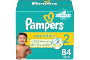 Pampers Swaddlers Diapers - Size 2, 84 Count, Ultra Soft Disposable Baby Diapers