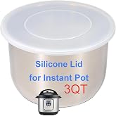 Silicone Lid for Instant Pot 3 QT, 8.1IN Reusable Pot Cover for Instant Pot 3 Quart, Lid 3 qt for Instantpot, Reusable Silicone Lid for Bowl &amp; Food Cover, Accessories for Instapot, Transparent White