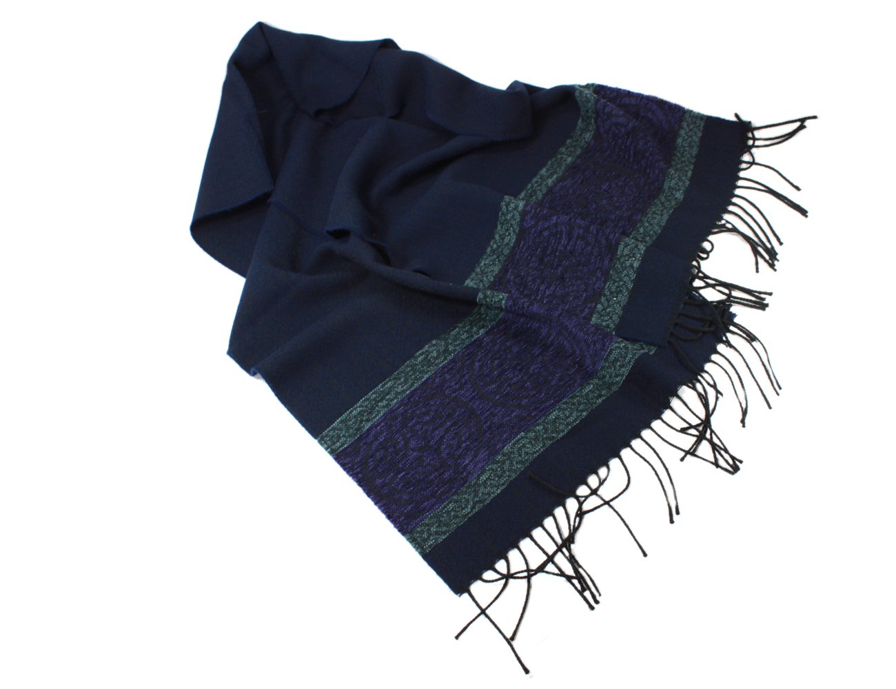 Biddy Murphy Celtic Scarf Wool & Chenille Blend 70 Inches by 14 Inches Made in Scotland Biddy Murphy Celtic Scarf Wool & Chenille Blend 70 Inches by 14 Inches Made in Scotland