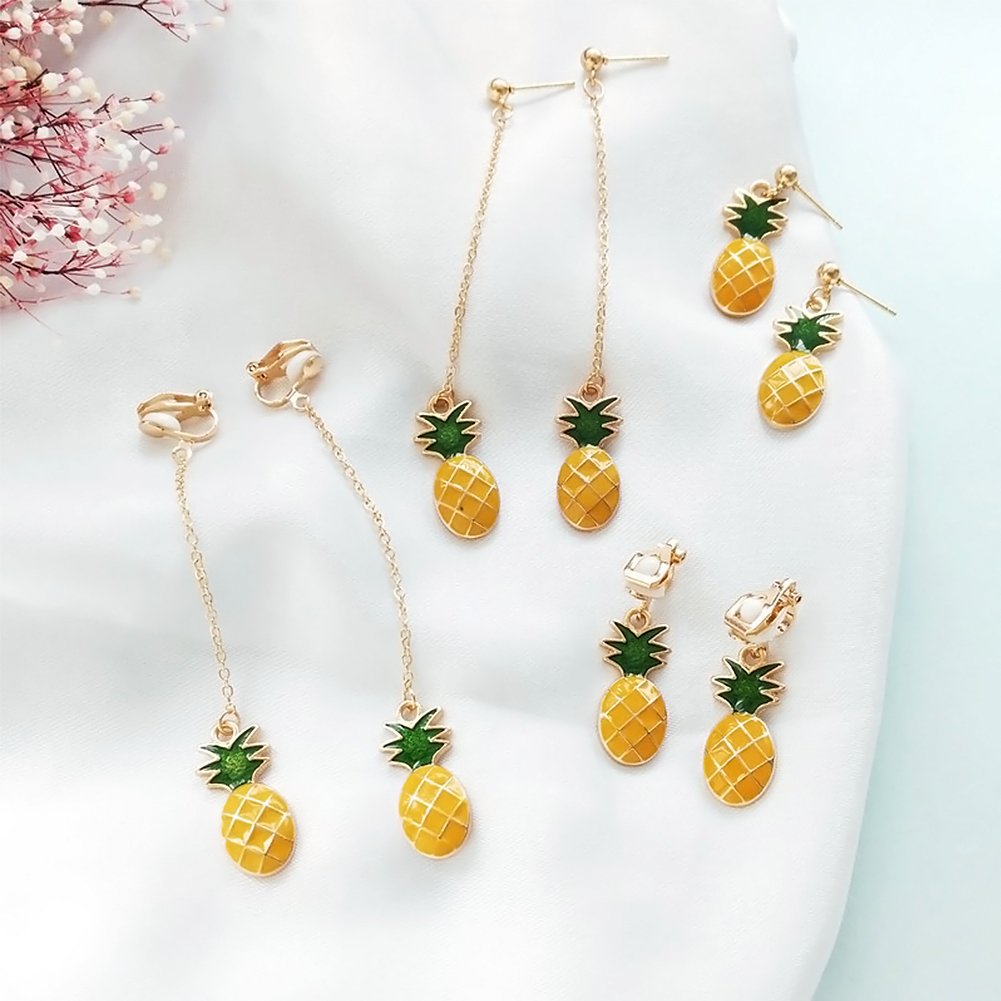20 pcs Straberry Charms and Pineapple Charms, Fruit Shaped Jewelry Making Pendants, Cute Alloy Beads for Earring, Necklace, Bracelet Jewelry Making and Crafting