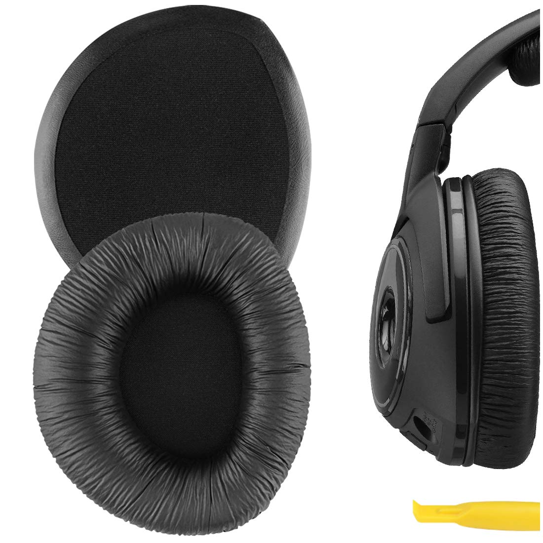 Geekria Leatherette Ear Pads for Sennheiser HDR 160/170/ 180, RS 160/170/ 180, TR 160/170/ 180 Headphones (No Baseplates)