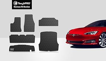 Toughpro Floor Mat Accessories Compatible With Tesla Model S Refresh Model Only All Weather Heavy Duty Made In Usa Black Rubber 2016