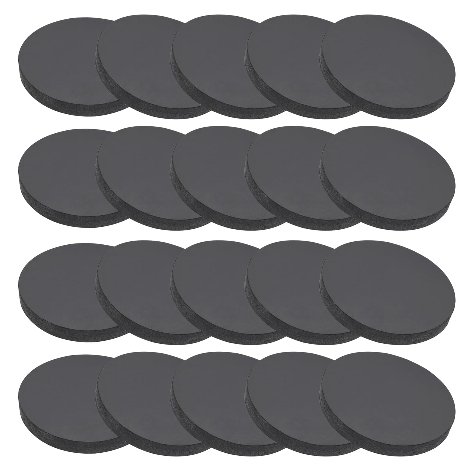 PATIKIL Rubber Solid Discs Washers, 20 Pcs 45mm OD x 6mm Thick Rubber Round Gasket Pad Bushings Spacer Washer for DIY Gasket Craft, Black