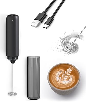 Elektrischer Milchaufschäumer, wiederaufladbar, tragbarer Mini-Mixer für Kaffee/Milchkaffee/Cappuccino/heiße Schokolade