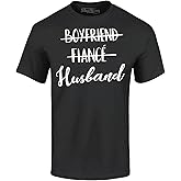 shop4ever Boyfriend Fiance Husband T-Shirt Wedding Shirts