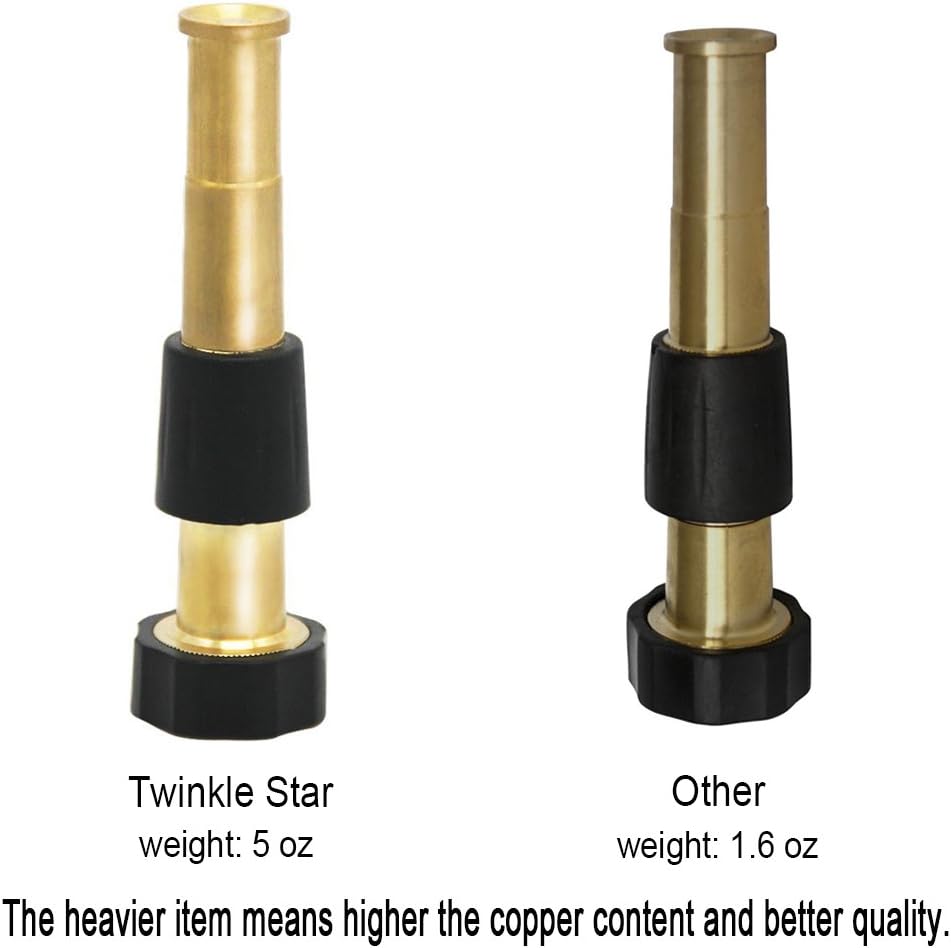 Twinkle Star Heavy-Duty Brass Adjustable Hose Nozzle, TWIS3452 : Garden & Outdoor
