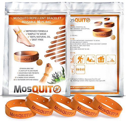 MosQuitO Repellent Bracelets 10 Pack - All-Natural, Non-Toxic, DEET-Free - 100% Pure Essential Oil - Ideal Outdoor Companion for Kids, Adults MosQuitO Repellent Bracelets 10 Pack - All-Natural, Non-Toxic, DEET-Free - 100% Pure Essential Oil - Ideal Outdoor Companion for Kids, Adults
