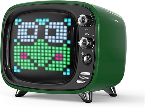 Amazon Co Jp Kjchen スピーカーかわいいレトロな携帯用警報のbluetoothピクセル小テレビオーディオ Color Green ホーム キッチン
