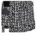 xiaoming Women's Elegent Long Sleeve Collarless Bomber Tweed Jacket Coat Black