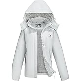 CAMEL CROWN Womens Winter Coat Waterproof Ski Jacket with Fleece Lining Windproof for Snow Rain Outdoor Hiking Mountain