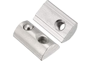 uxcell Roll-in Spring M5 T Nut, Roll Ball Elastic Nuts for 4040 Series Aluminum Extrusion Profile Suitable for Aluminum Profi