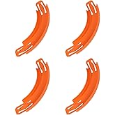 4pcs Turn Track Pieces for Hot Wheels, Premium ABS 90 Degree Curved Track Connectors Toy Car Racetrack Components Compatible 