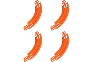 6pcs Turn Track Pieces for Hot Wheels, Premium ABS 90 Degree Curved Track Connectors Toy Car Racetrack Components Compatible 