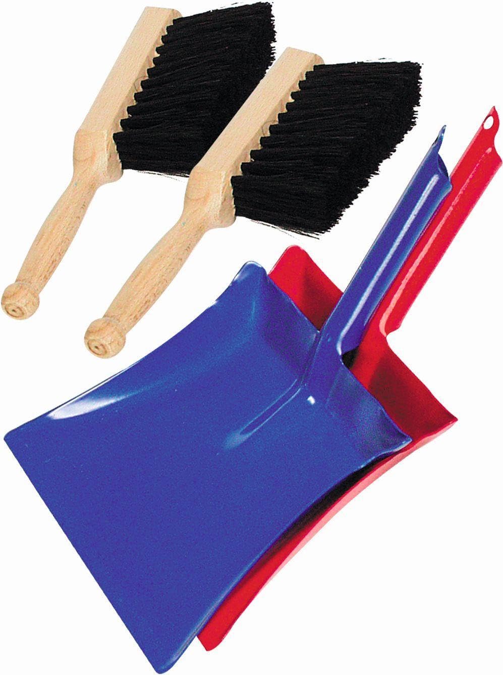 GoKi 1 Metal Dustpan And 1 Brush With Synthetic Bristles