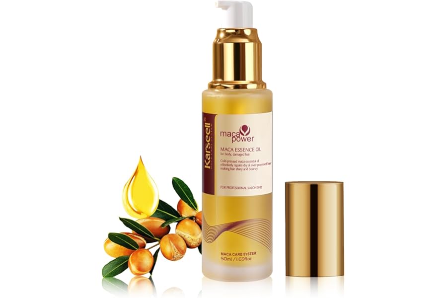 Karseell Moroccan Argan Oil for Hair Healing Cold Pressed Weightless Argan Oil Hair Serum for Dry Damaged Hair 50ml