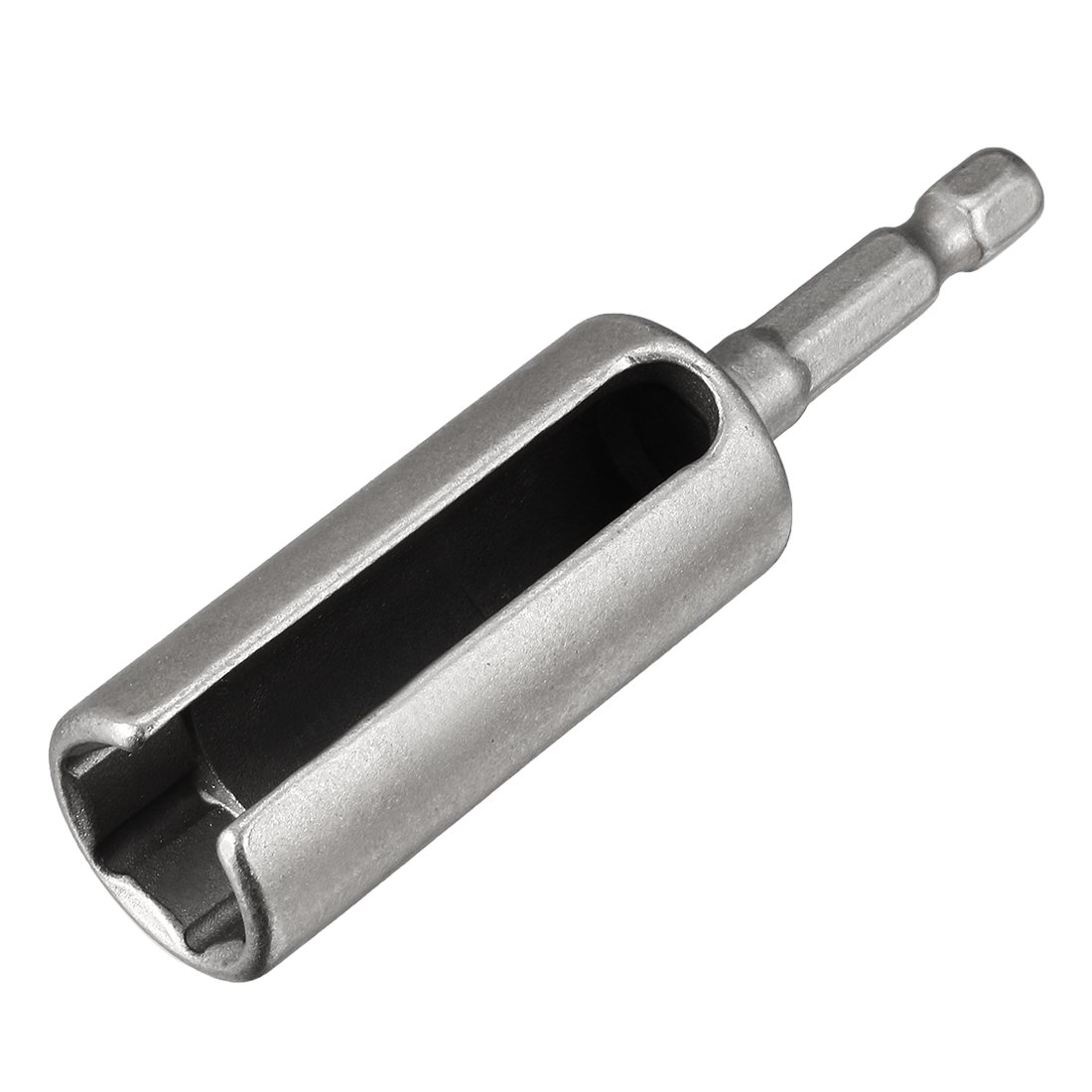 sourcing map 14mm Nut Driver, 1/4" Quick-Change Hex Shank Slotted Drill Bit Socket Wrench Tool, 3 Inch Length