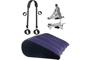 Sex Toys BDSM Sex Pillow Bondage - Inflatable Sex Wedge, Leg Restraints Sling Handcuffs Ankle Cuffs, Sex Furniture for Couple