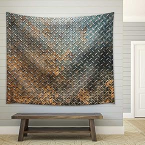 Metal Texture Background - Fabric Wall Tapestry Home Decor - 51x60 inches
