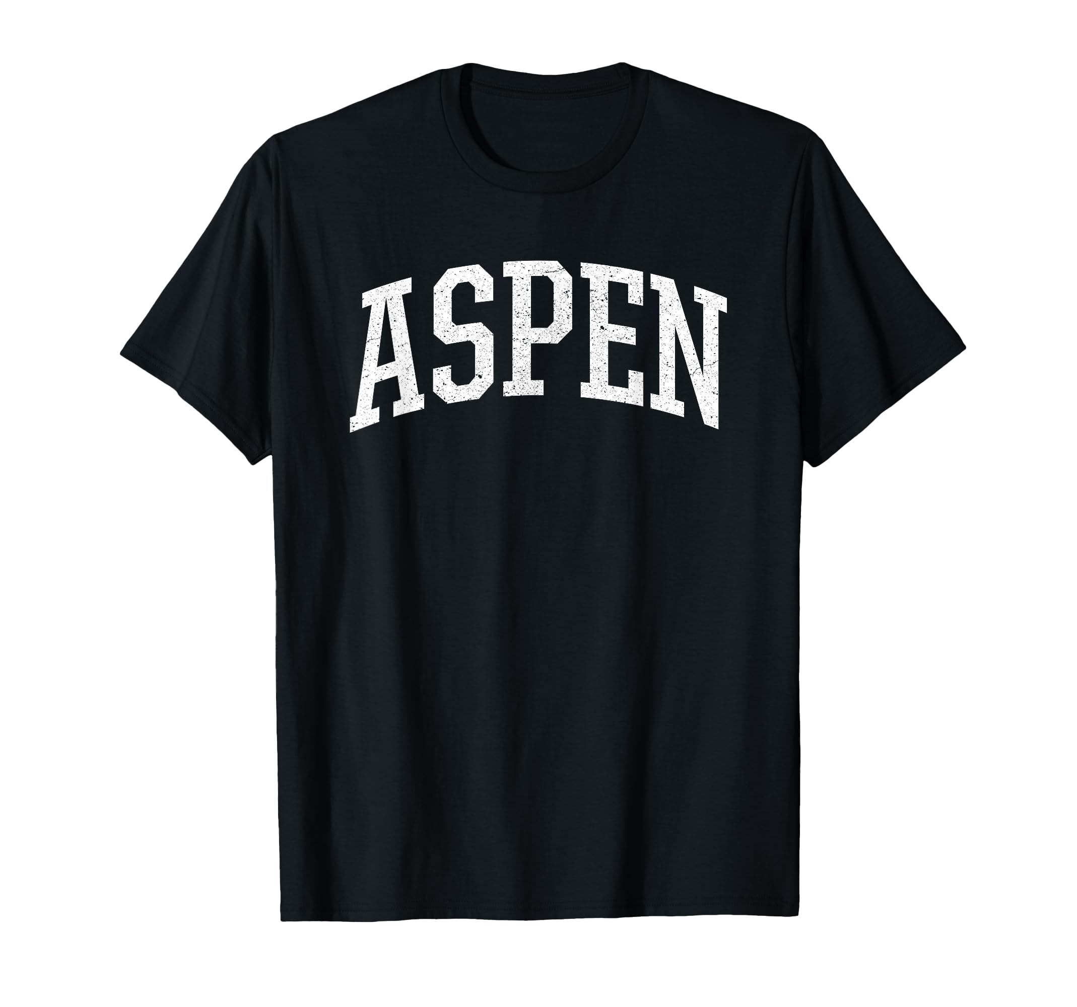Photo 1 of ** S *** Distressed Aspen T-Shirt, Retro Aspen Sports College-Style T T-Shirt
