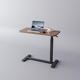 Legacypost Overbed Bedside Table with Wheels Pneumatic Mobile Standing Laptop Desk Rolling Computer Cart Movable Couch Desk Hospital Home Use