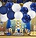 Nautical Party Decor Pom Poms Tissue Paper Lanterns Navy Blue Decorations for Baby Shower Boy Scout Banquet Birthday Party Nursery Decorations Bridal Shower Wedding Party Decorations