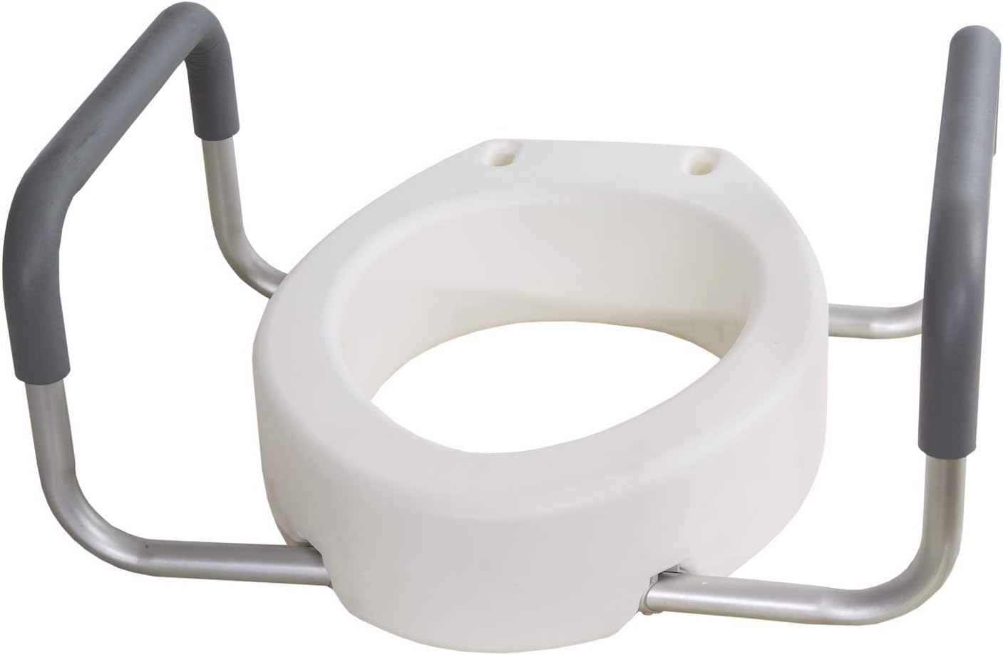 Essential Medical Supply Toilet Seat Riser with Removable Arms - Standard Bowl, 17.5 x 13.5 x 3.5 Inch: Health & Personal Care