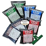 Pork Clouds, Sampler 8 Pack Assortment, Includes Chip Bag Clip