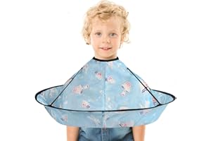 ewinever Hair Cutting Cape for Kids, Haircut Capes Umbrella Haircut Waterproof Foldable Hairdressing Umbrella Cape Apron