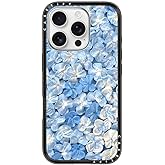 CASETiFY Compact iPhone 16 Pro Case [Slim and Sleek/Compatible with Magsafe / 4 ft. 2X Military Grade Drop Protection] - Blue Hydrangea - Clear Black