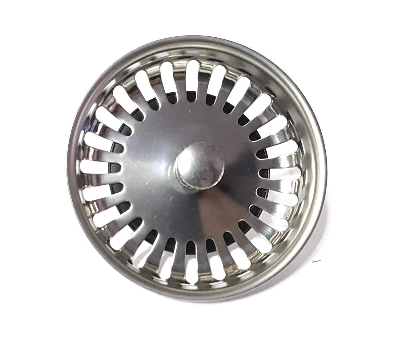 PROKIRA® Universal strainer basket 3.5 inches (diameter 80 mm), for sinks with hand operation, stainless steel