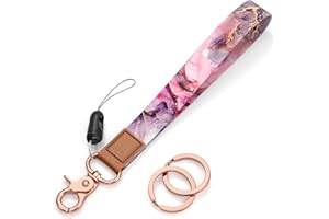 Rimilak Wristlet Keychain, Wrist Lanyard Key Chain for Women Men Car Keys ID Badges Card Wallet Phone Camera