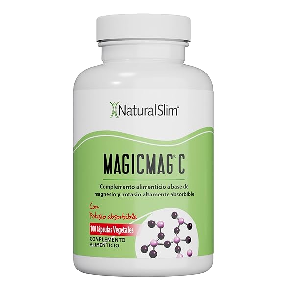 NATURALSLIM POTASSIUM MAGNESIUM SUPPLEMENT 100 CAPSULES – MAGICMAG C MAGNESIUM CITRATE SUPPLEMENTS FOR SLEEP SUPPORT, HEART HEALTH, AND MUSCLE CRAMP RELIEF | GLUTEN-FREE 1 PACK