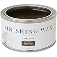 Jolie Finishing Wax - Protective topcoat Paint - Use on interior furniture, cabinets, walls, home decor and accessories - Odor-Free, Non-Hazardous - Brown - 120 ml