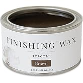 Jolie Finishing Wax - Protective topcoat Paint - Use on interior furniture, cabinets, walls, home decor and accessories - Odor-Free, Non-Hazardous - Brown - 120 ml