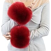 Peecabe Winter Women Fuzzy Arm Warmers Girls Faux Fur Short Wrist Cuffs Fluffy Soft Wrist Cover Ankle Warmer