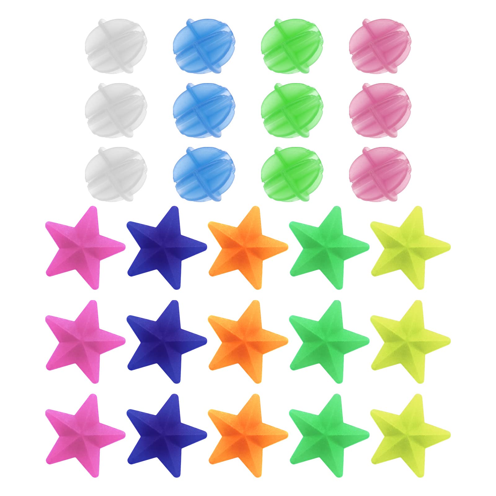 ECSiNG 180PCS Assorted Colors Bike Wheel Spoke Round Luminous Beads Star Cycling Clips Bicycle Wheel Spoke Decoration Accessories for Kids Children Bikes Plastic