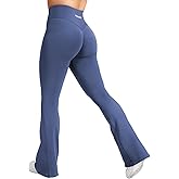 YEOREO Workout Mini Flare Leggings for Women Hidden Scrunch High Waisted Seamless Gym Leggings Brinklie 30" Yoga Pants
