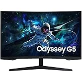 Monitor Gamer Samsung Odyssey G5 32, Resolução QHD, Taxa de atualização de 165Hz & 1ms de tempo de resposta (MPRT), Curvatura